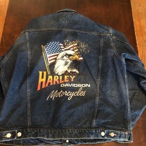 Vintage Harley Davidson denim jacket